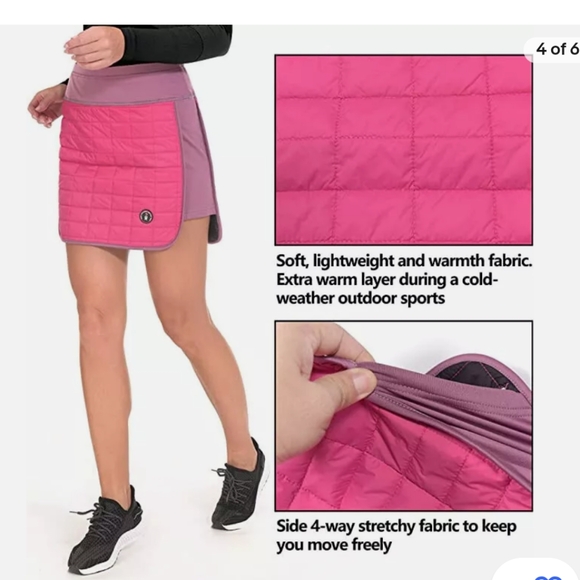 Little Donkey Andy lightweight puffer Sports SkirtSz.S Pink - Picture 4 of 10